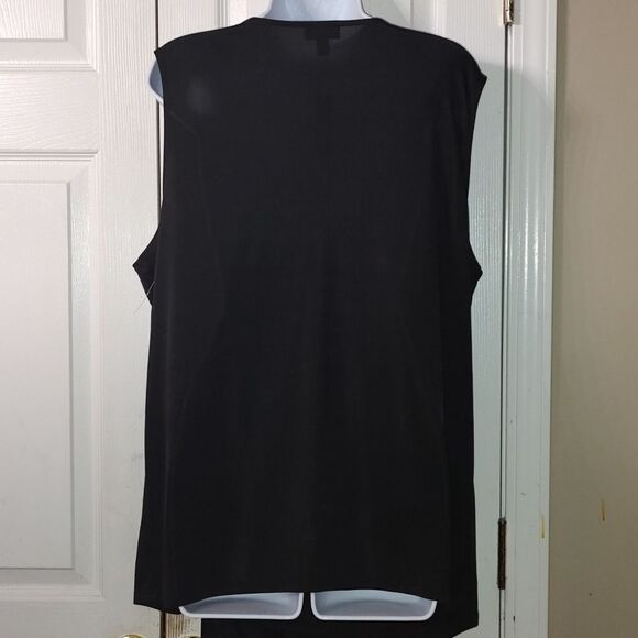 The Limited black drape cowl sleeveless dressy blouse  Sz 1X  NWT - Picture 4 of 5
